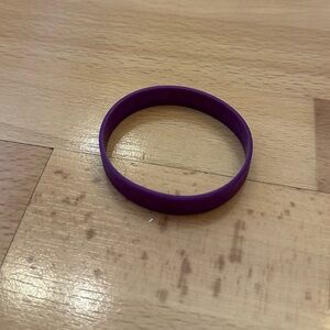 Purple rubber bracelet